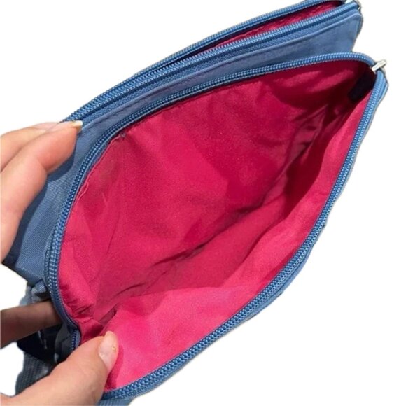 Baggallini Blue Pink Mini Everyday Crossbody Bag - Picture 4 of 7